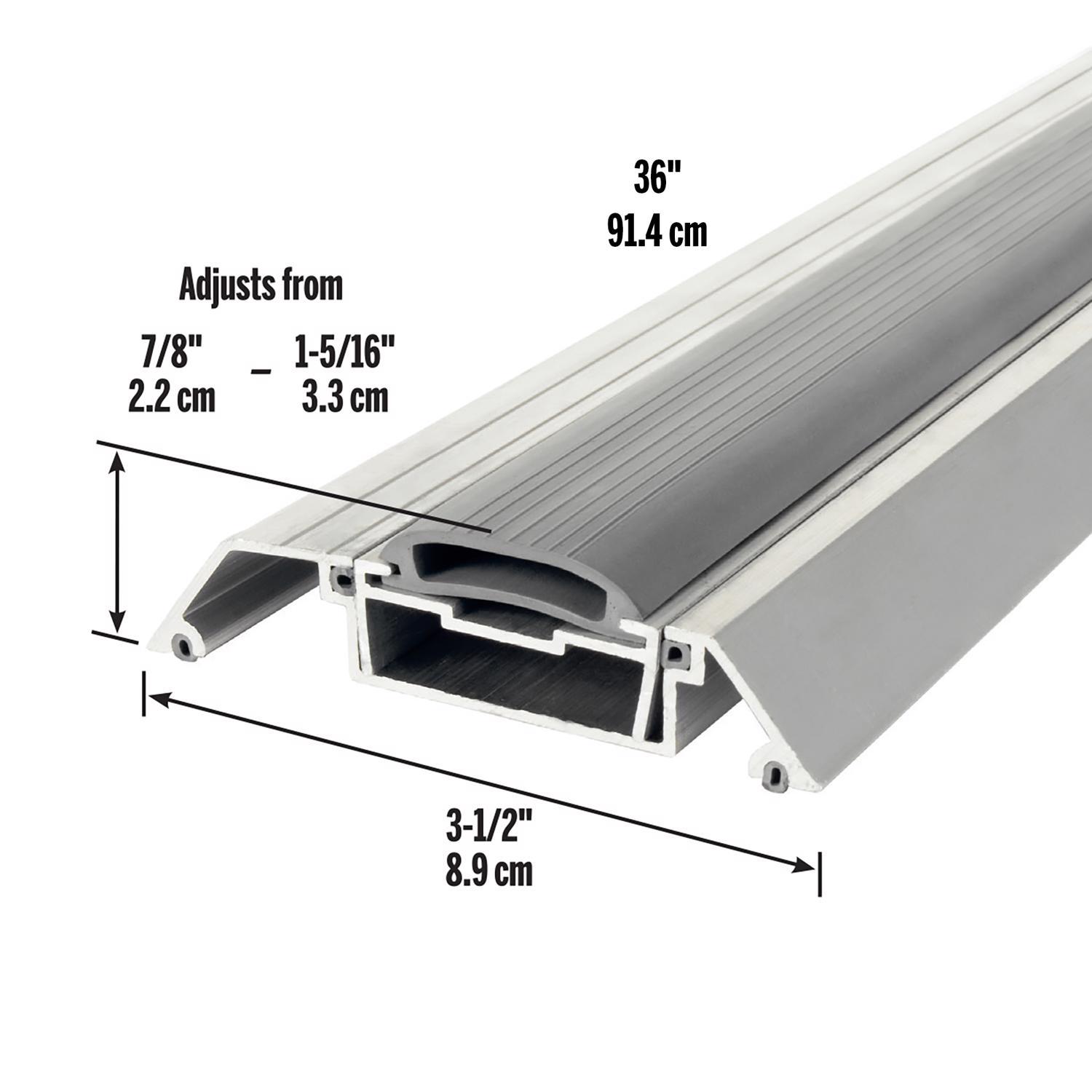 M-D Building Products 0.75 in. H X 3.5 in. W X 36 in. L Aluminum Adjustable Threshold Silver
