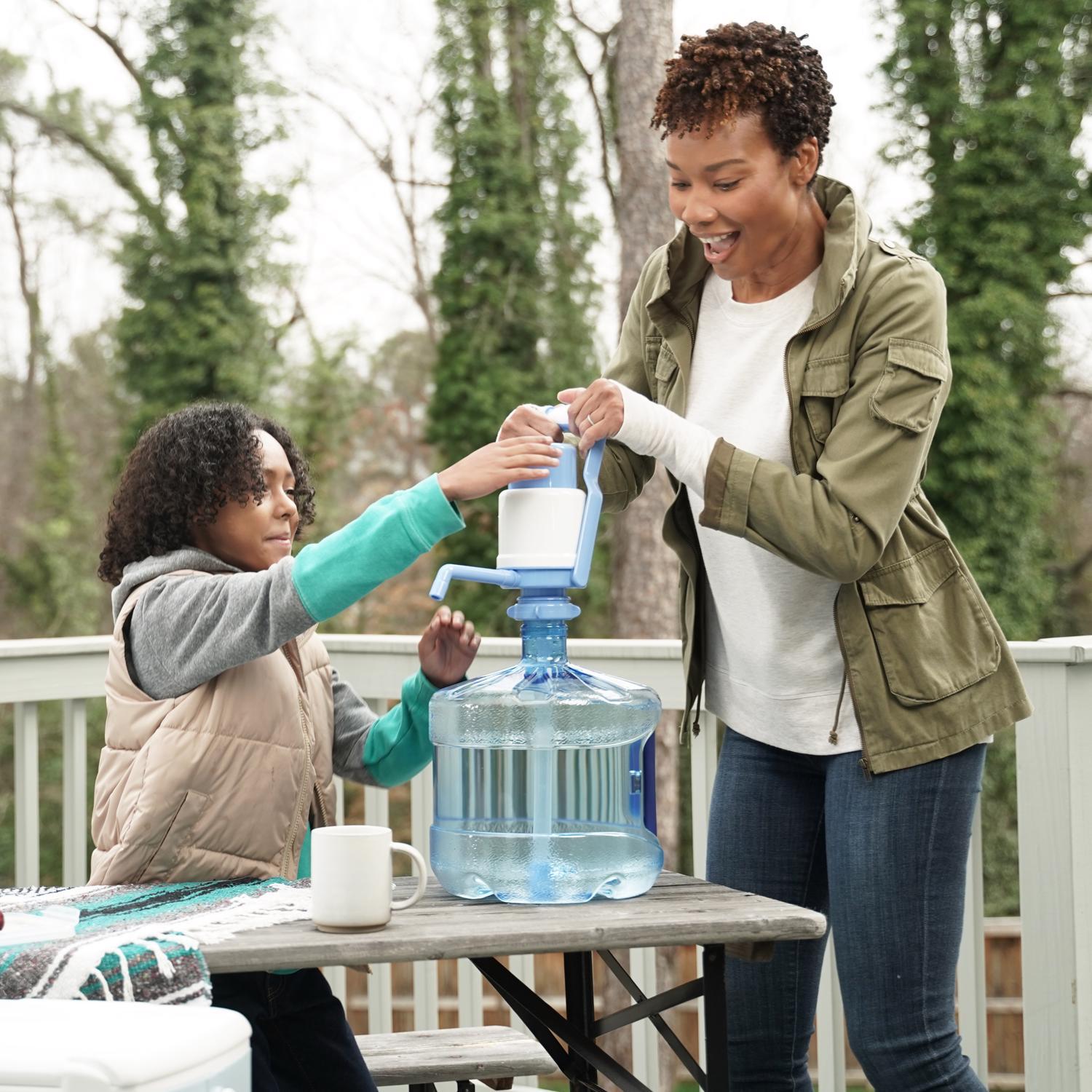 Primo Water Portable/Manual 3 - 5 gal White Water Bottle Pump W/Handle Plastic