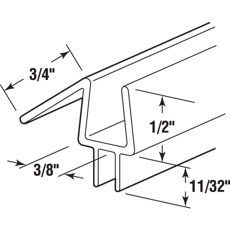 Prime-Line 36 in. L Clear Vinyl Door Bottoms 1 pk