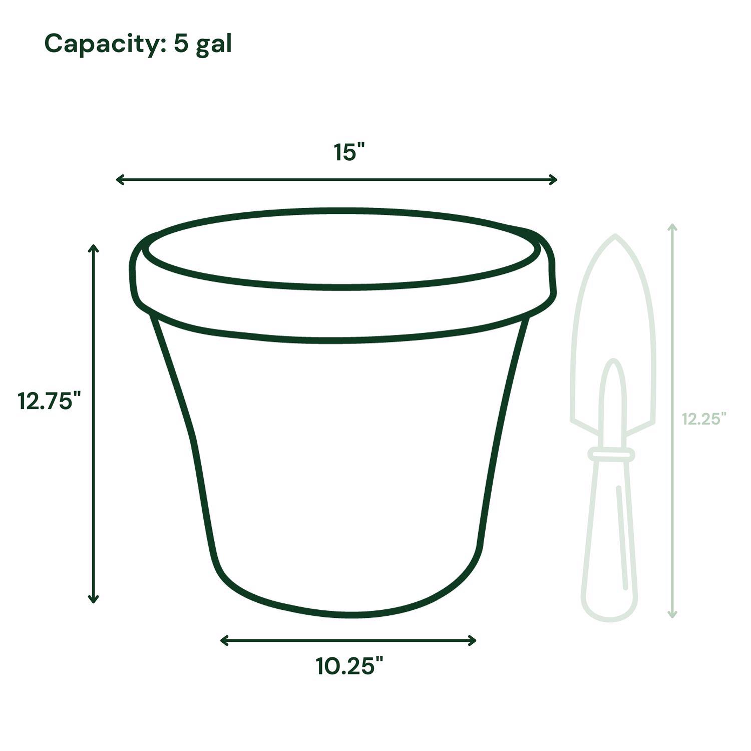 Bloem Terra 12.75 in. H X 10.25 in. W X 15 in. D Resin Traditional Planter Terra Cotta