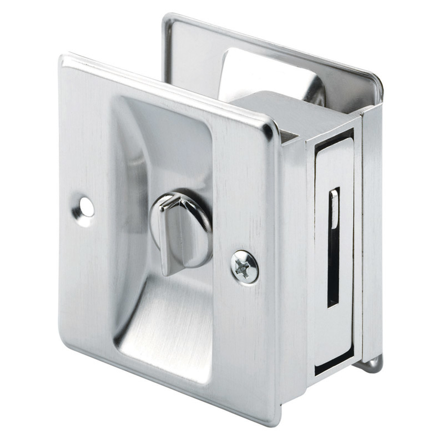 Prime-Line 2.5in. L Satin Nickel Silver Brass Pocket Door Pull