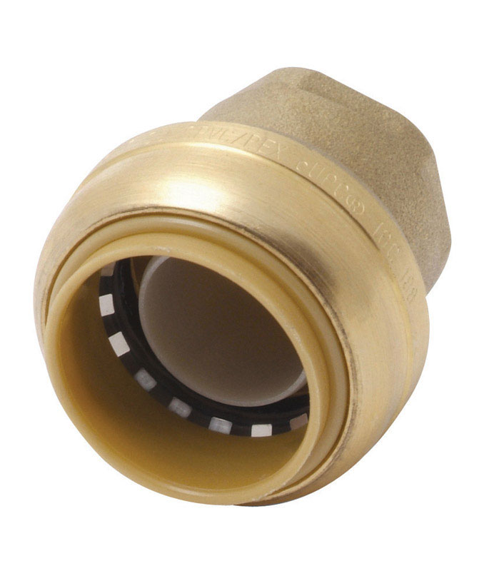 SharkBite 1/2 in. Push Brass End Stop