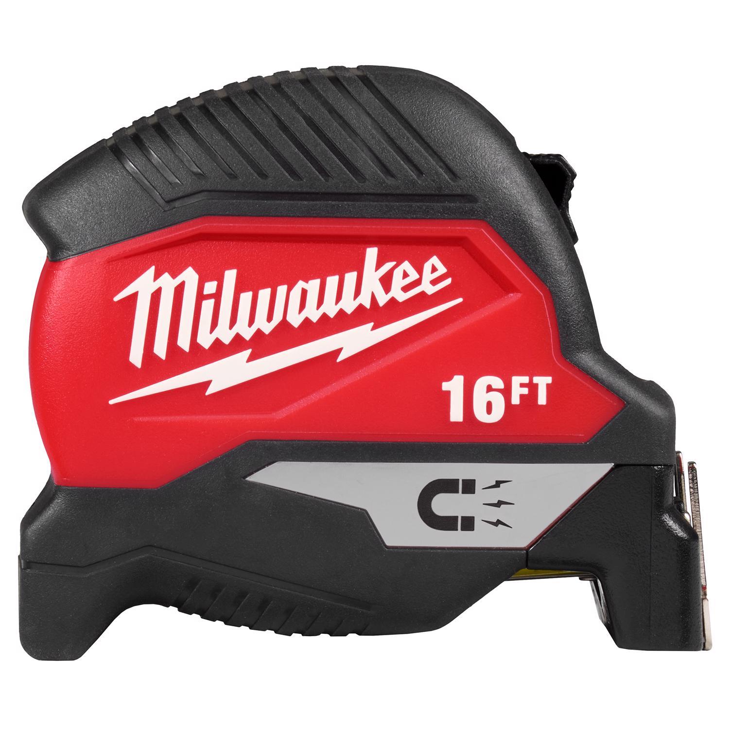 Milwaukee 16 ft. L X 2.05 in. W Compact Magnetic Tape Measure 1 pk