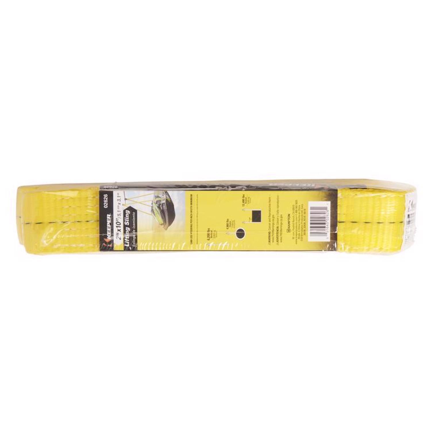 Keeper 10 ft. L Yellow Lifting Sling 6200 lb 1 pk