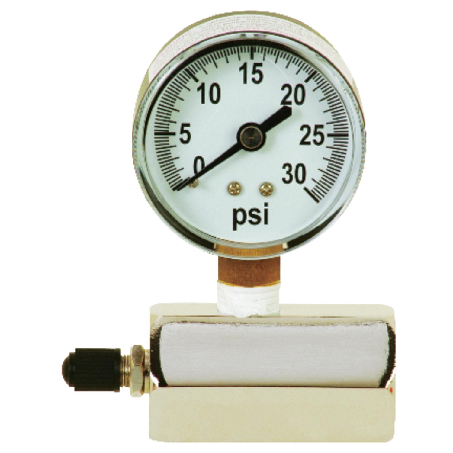 Sioux Chief 2 in. in. Polycarbonate Pressure Gauge 30 psi