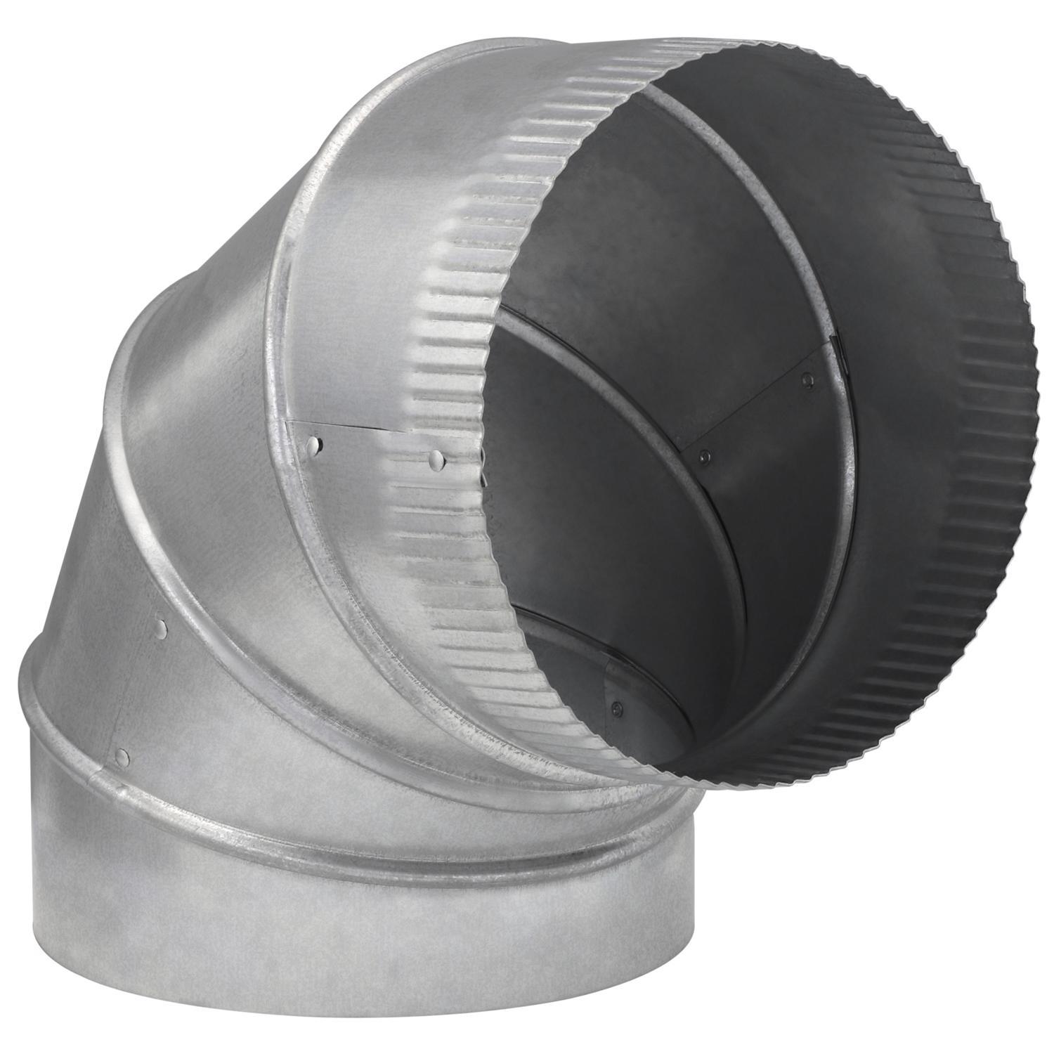 Imperial 8 in. D X 8 in. D Adjustable 90 deg Galvanized Steel Furnace Pipe Elbow