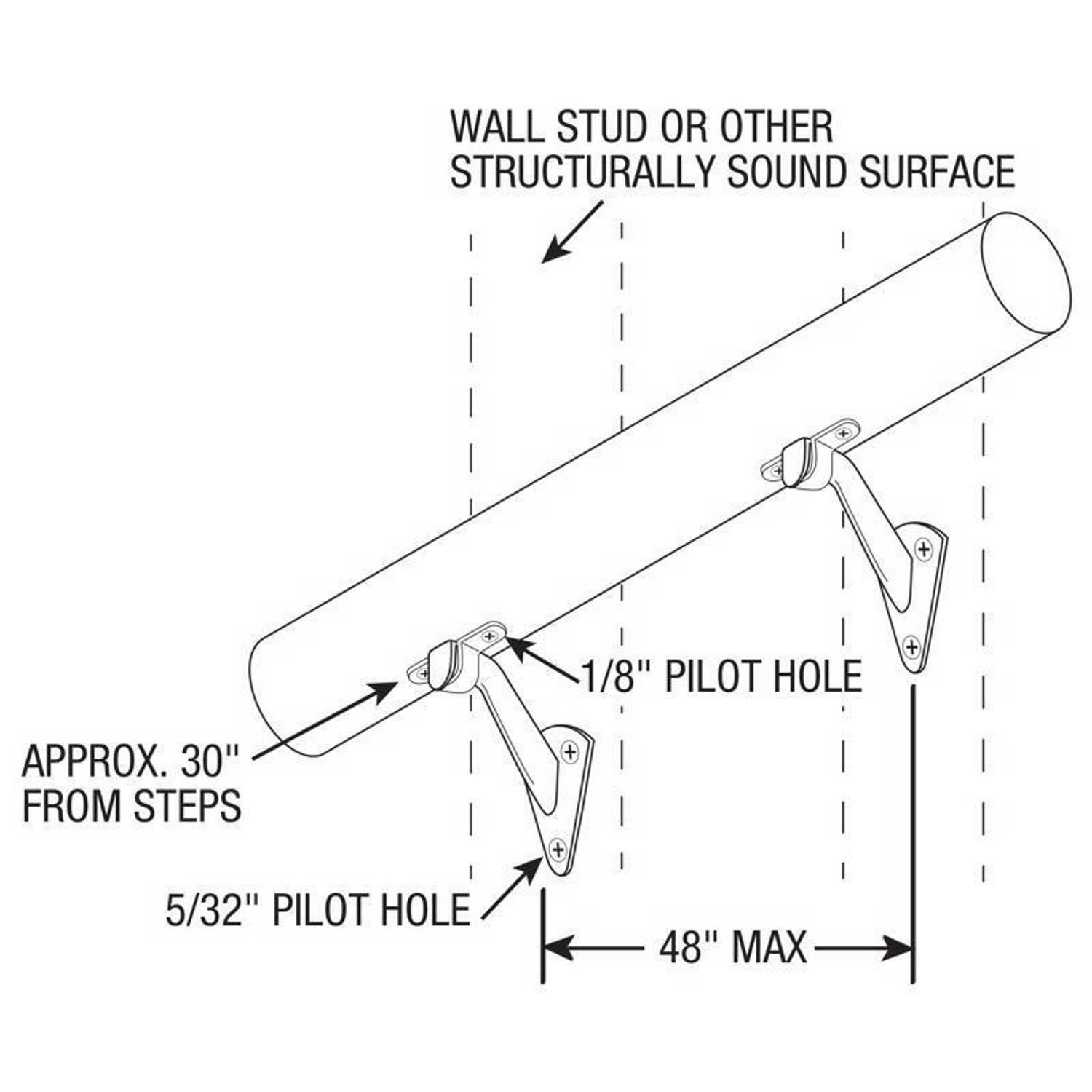 Ace Bronze Bronze Heavy Duty Handrail Bracket 3-3/4 in. L