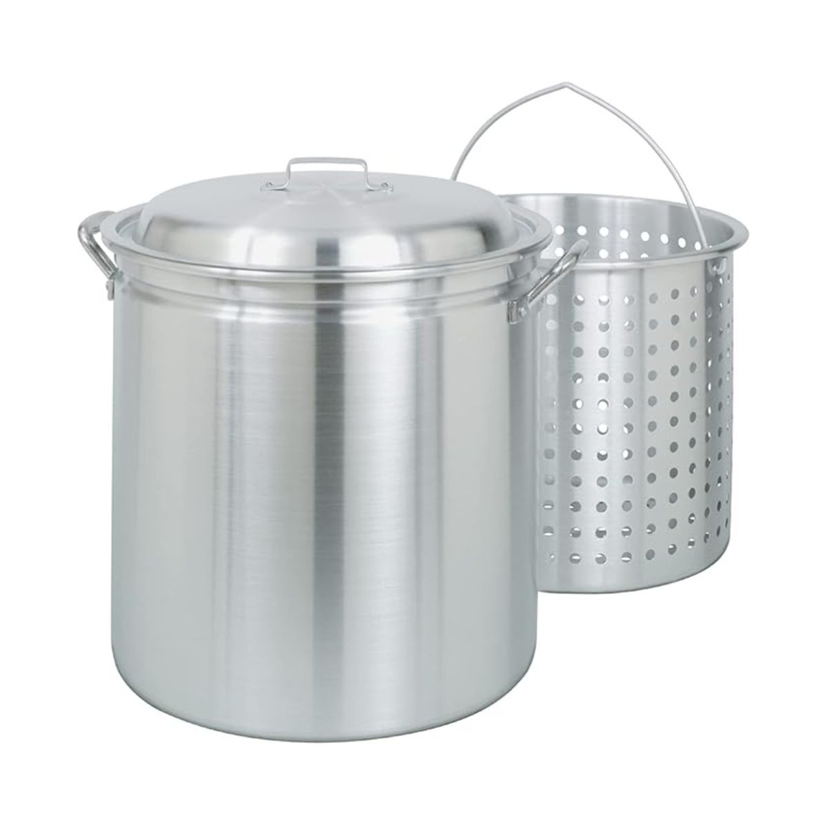 Bayou Classic Aluminum Stockpot with Basket 42 Qt