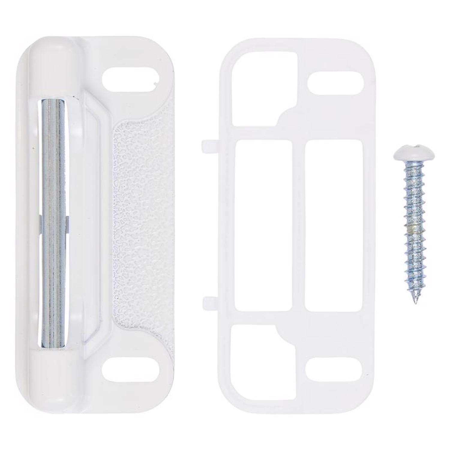 Ace 2-5/8 in. D X 2-5/8 in. L White Steel Screen/Storm Door Strike 1 pk