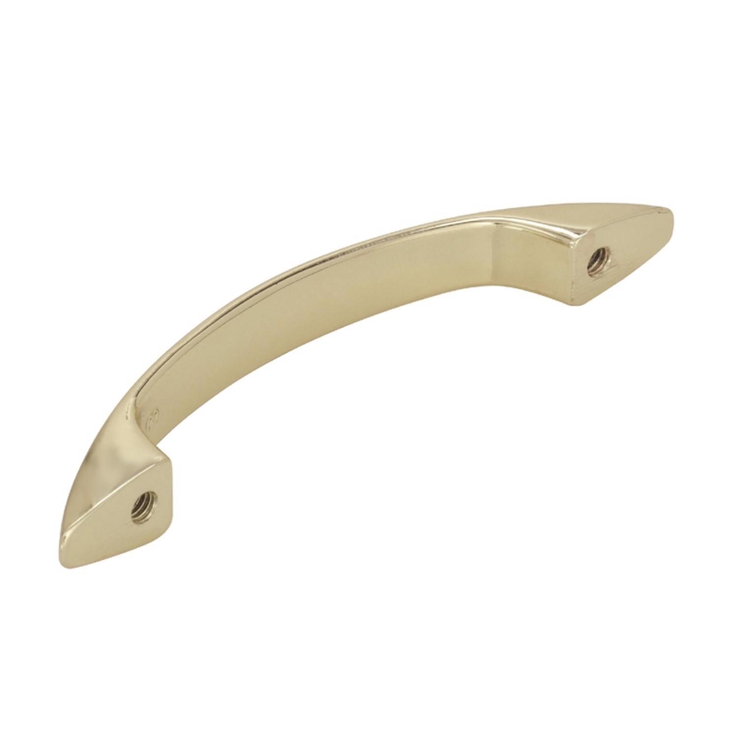 Amerock Contemporary Arch Cabinet Pull 3 in. Polished Brass Gold 1 pk