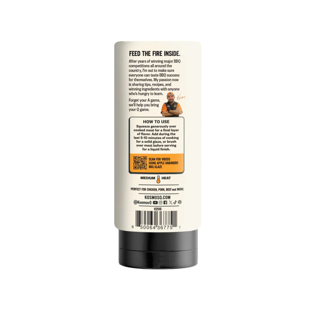 Kosmos Q Apple Habanero BBQ Glaze 21 oz.