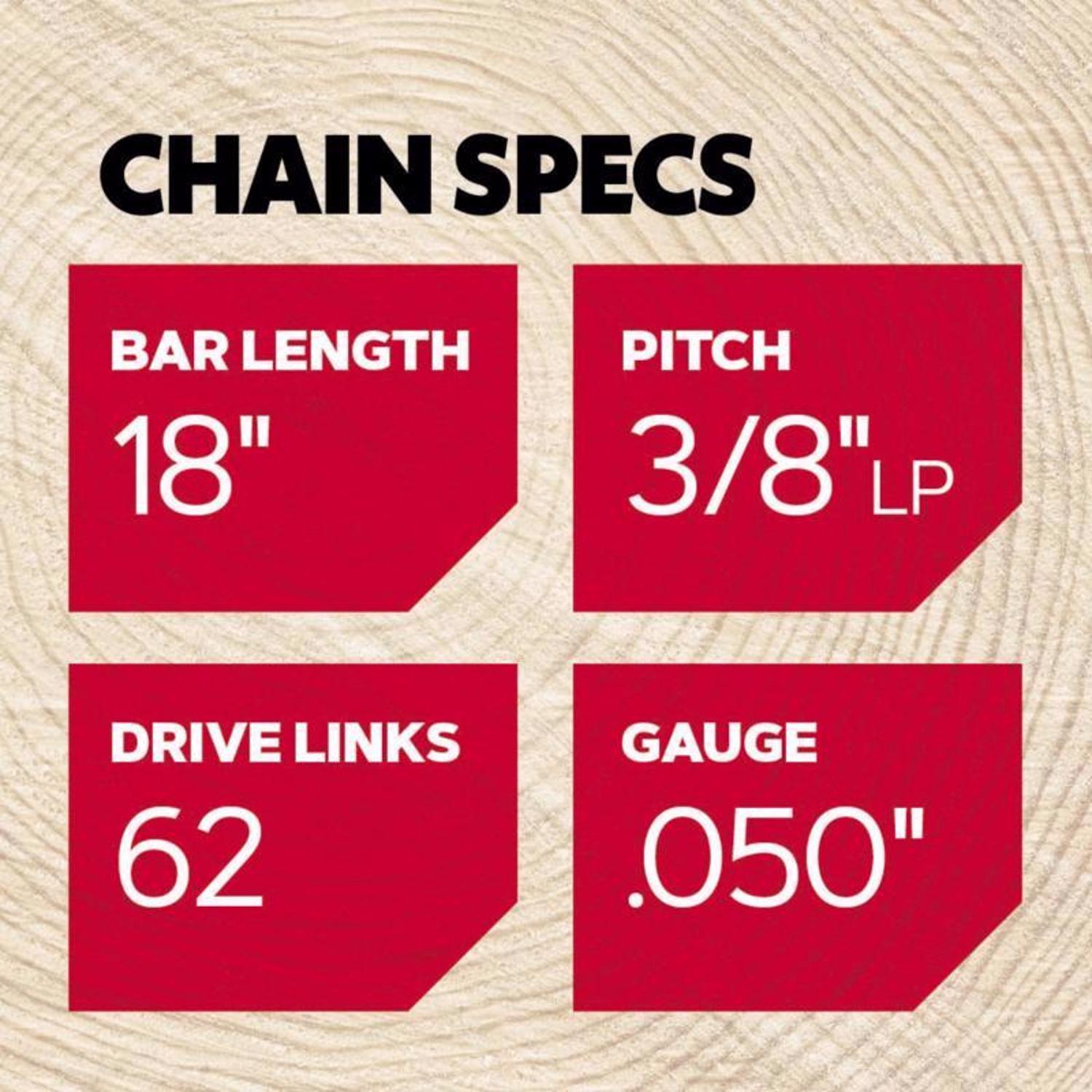 Oregon AdvanceCut S62T 18 in. Chainsaw Chain 62 links