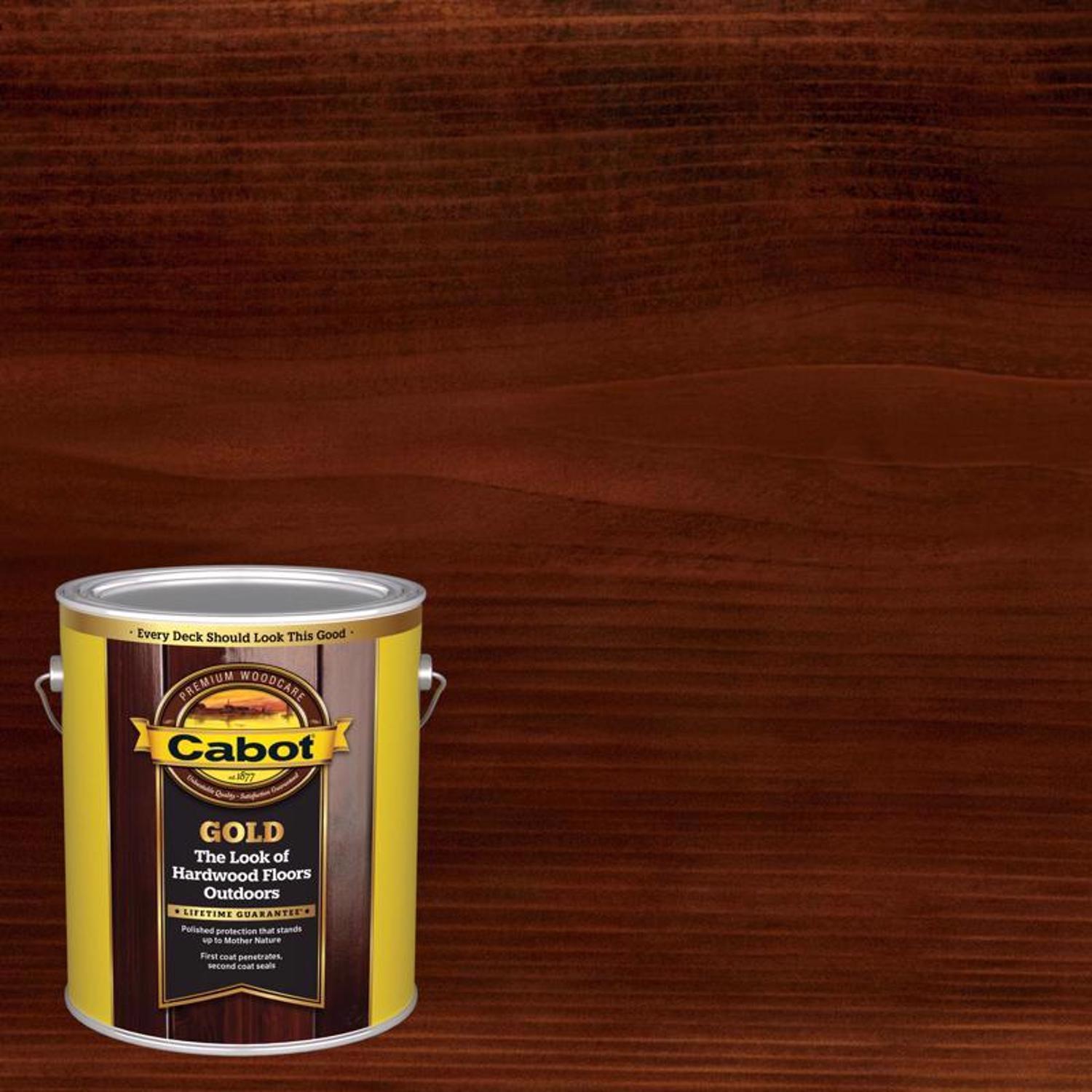 Cabot Gold Transparent Satin Moonlit Mahogany Oil-Based Alkyd Linseed Oil Wood Finish 1 gal