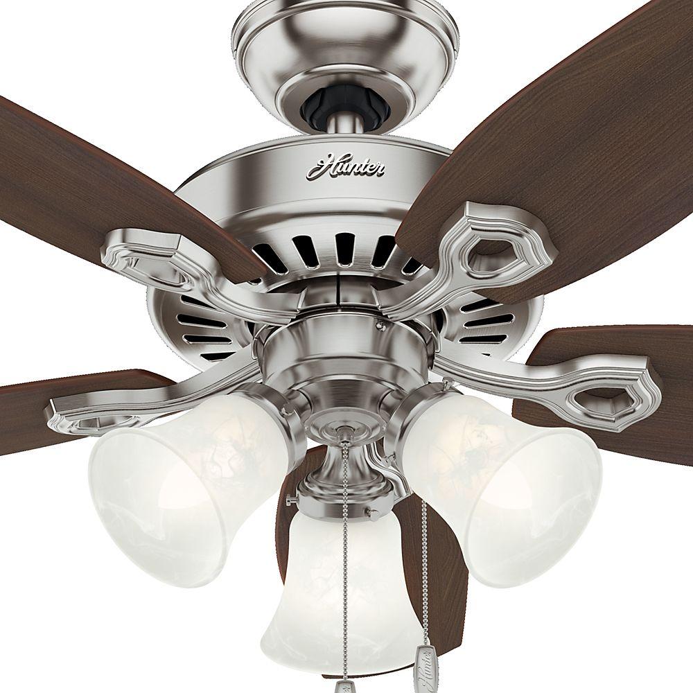 Hunter 42" Indoor Brushed Nickel Ceiling Fan with Light Kit