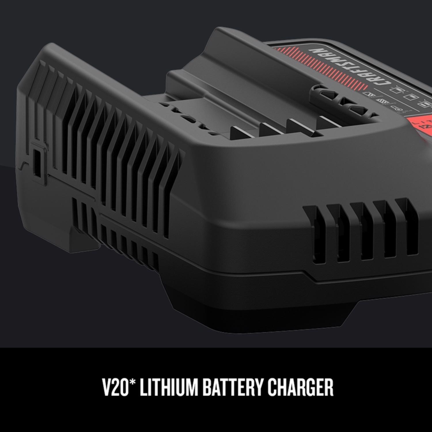 CRAFTSMAN V20 2 Ah Lithium-Ion Battery and Charger 3 pc