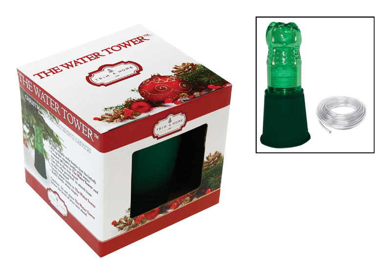 PK Douglas The Water Tower Christmas Tree 6.37 in. H Watering System Green