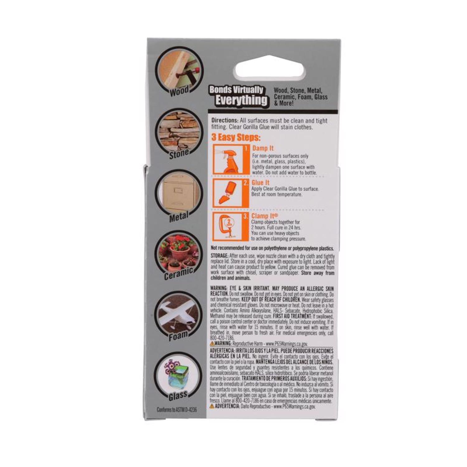 Gorilla High Strength Clear Clear Glue 1.75 oz