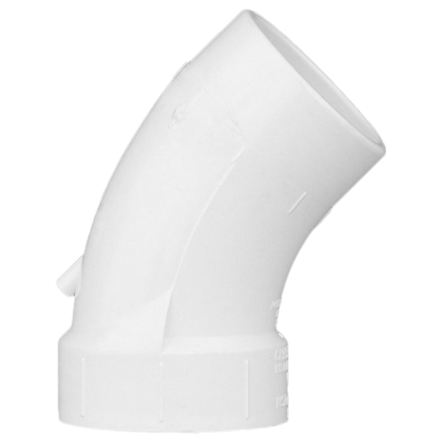 Charlotte Pipe Schedule 40 2 in. Hub X 2 in. D Spigot PVC 45 Degree Street Elbow 1 pk