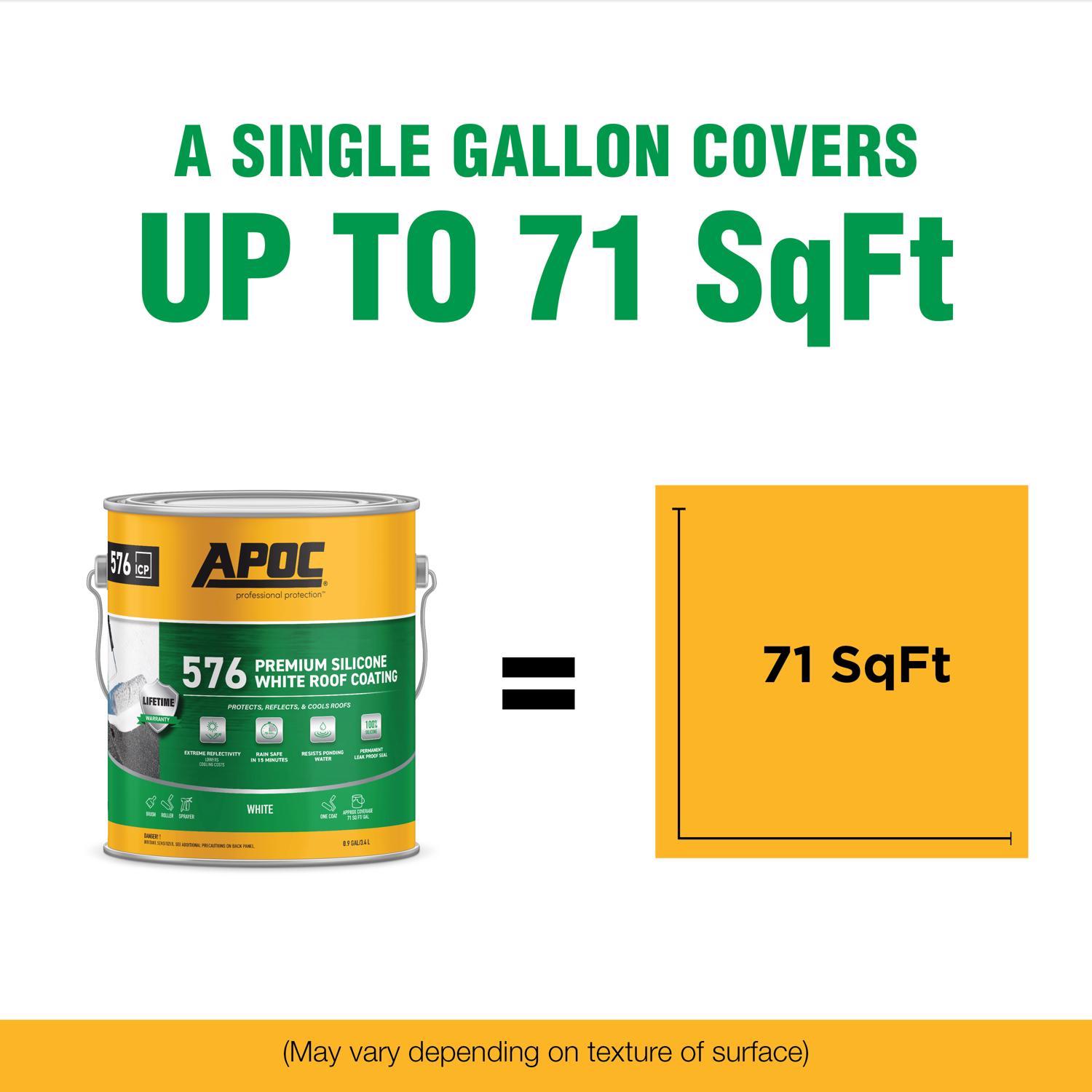 APOC Gloss Bright White Silicone Roof Coating 1 gal