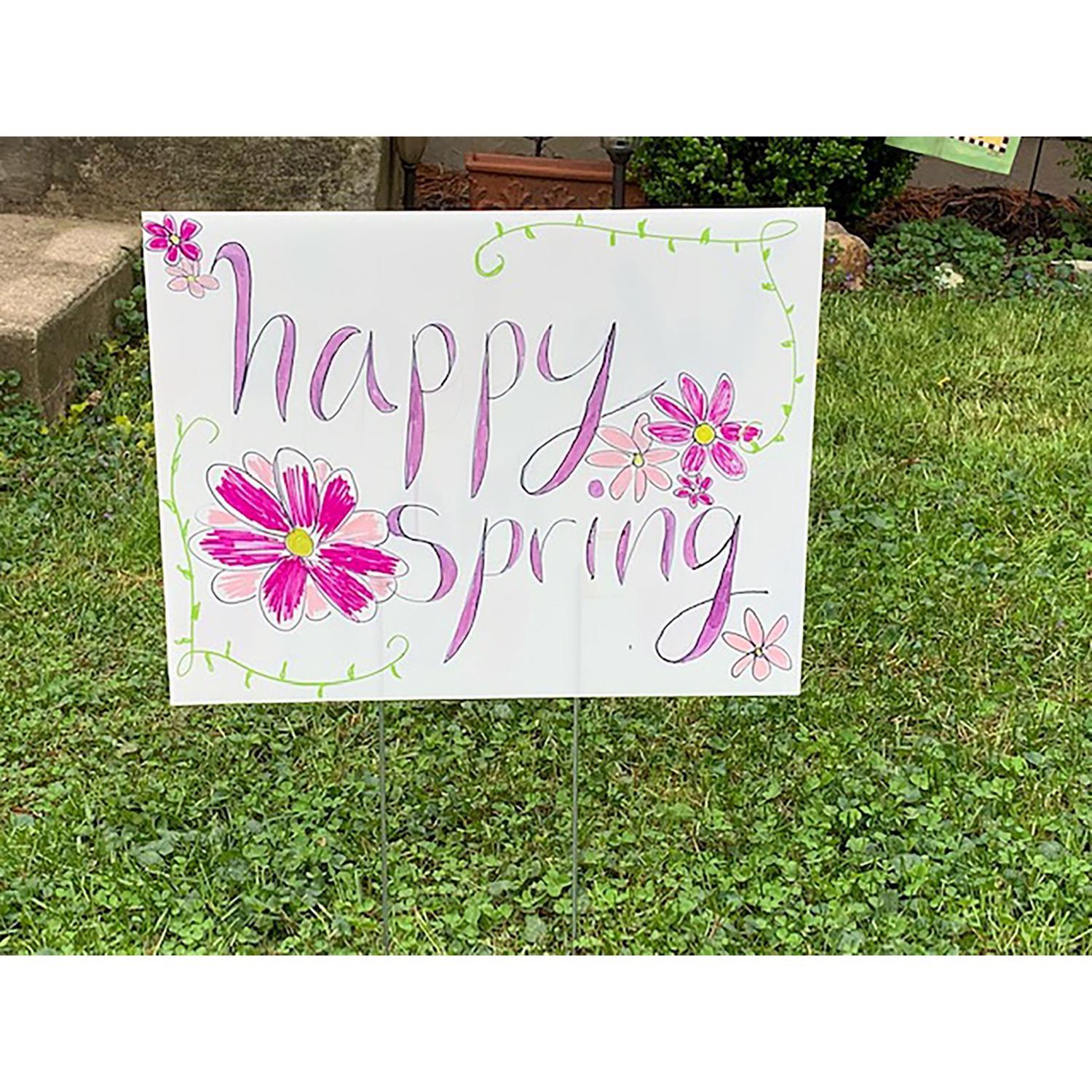 HILLMAN English White Blank Sign 20 in. H X 24 in. W