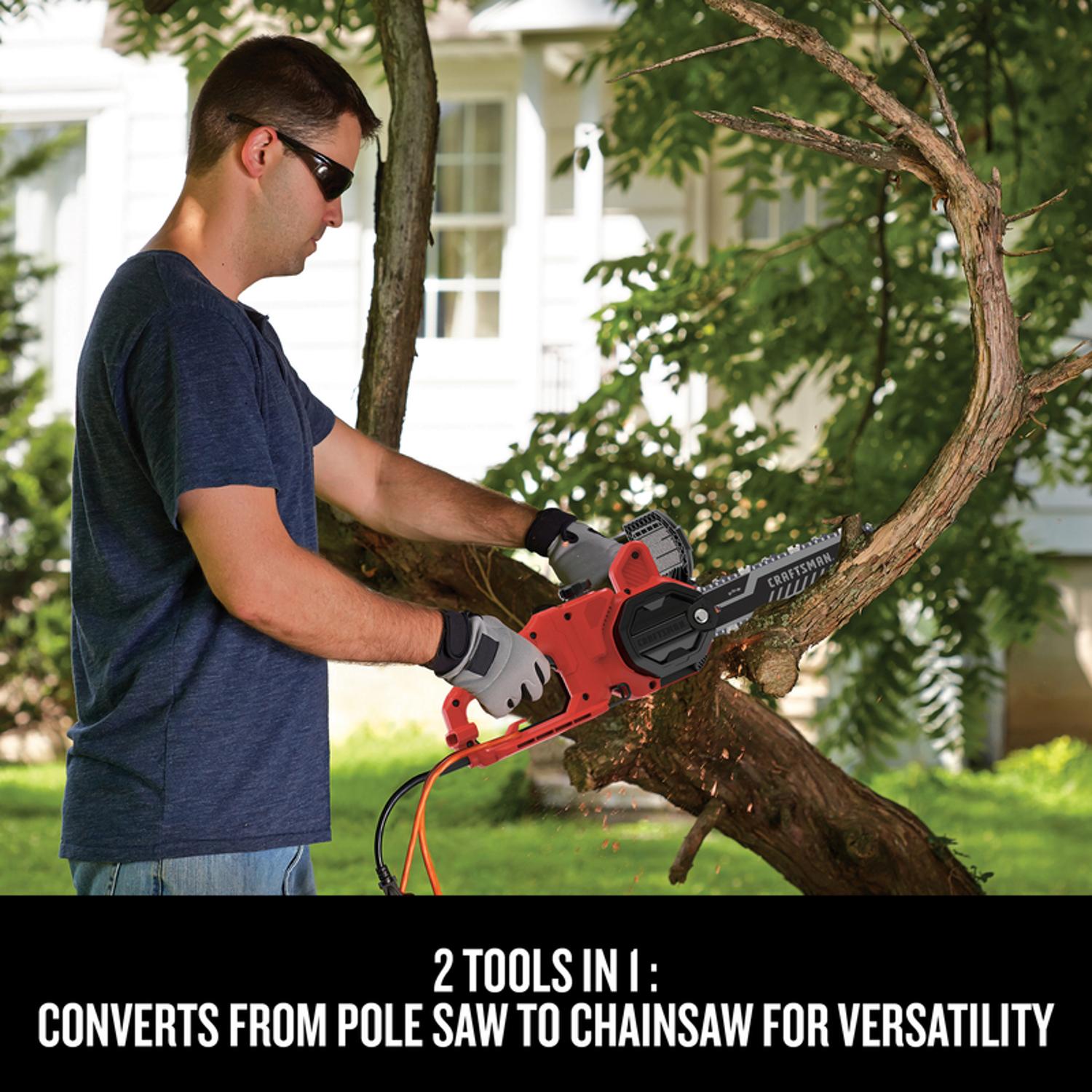 CRAFTSMAN CMECSP610 10 in. Electric Chainsaw/Pole Saw Combo