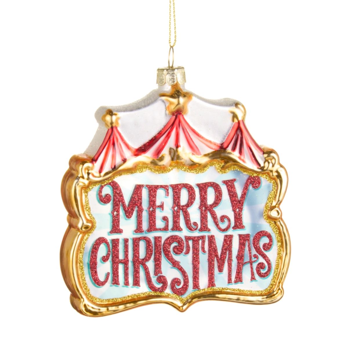 Raz 4.25 in. Big Top Merry Christmas Ornament