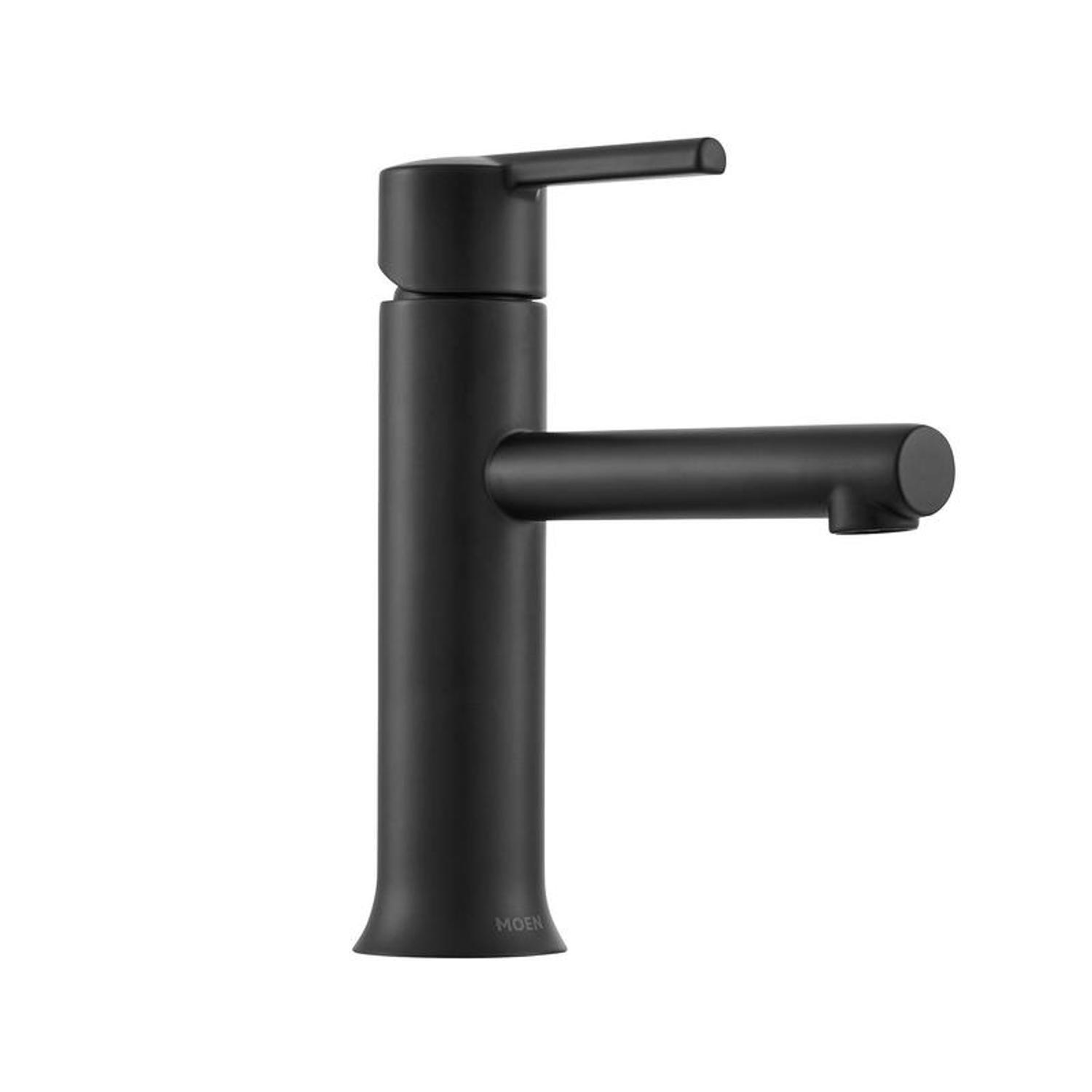 Moen Arlys Matte Black Traditional Bathroom Faucet 4 in.