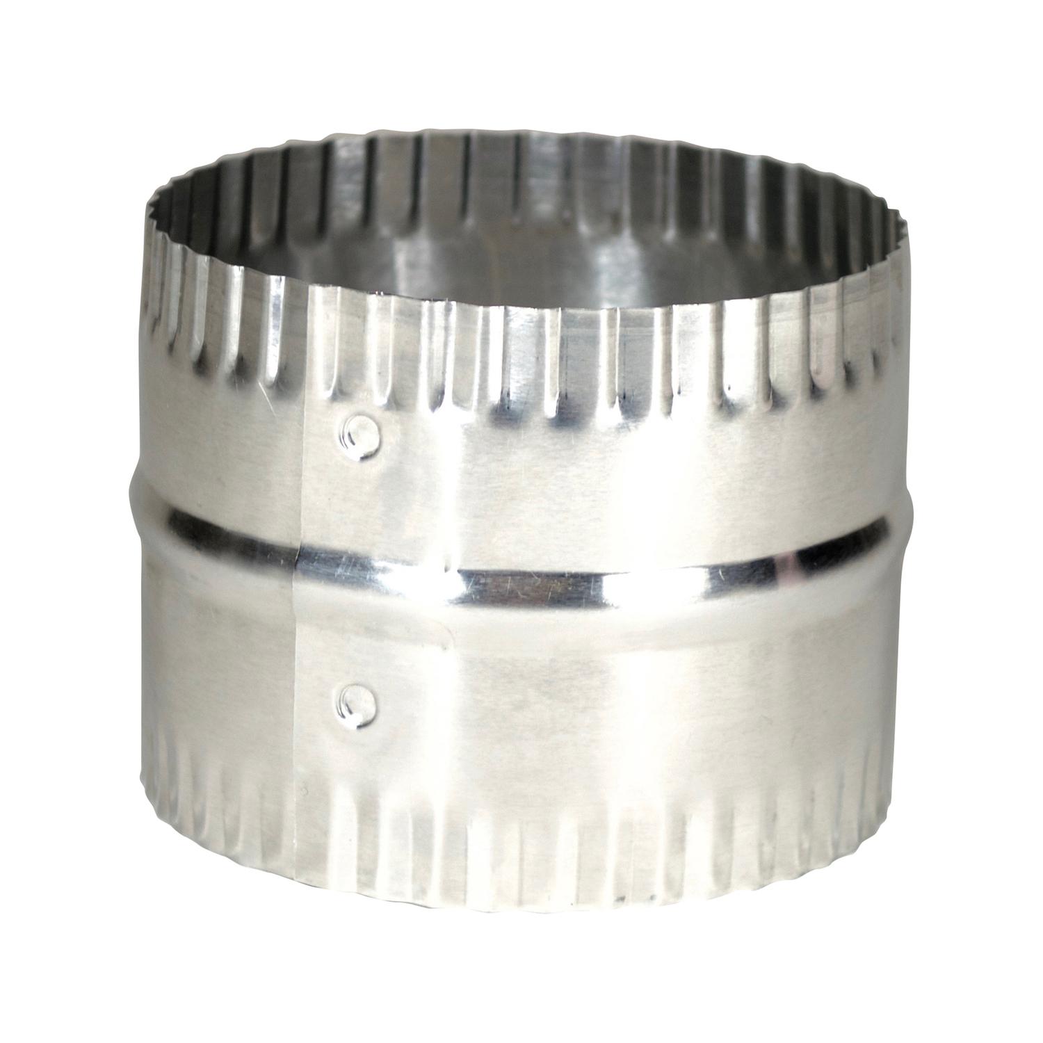 Deflect-O 3 in. L X 4 in. D Silver Aluminum Duct Connector