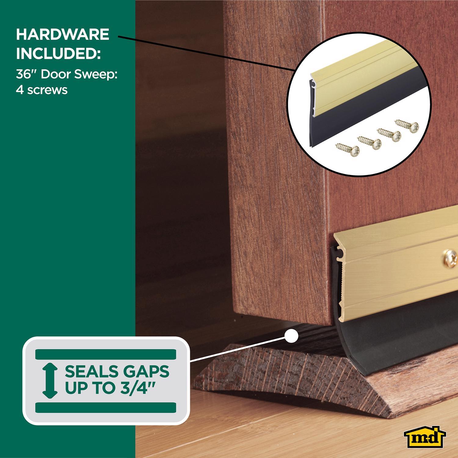 M-D Building Products Gold Aluminum/Vinyl Sweep For Doors 36 in. L X 2.13 in.