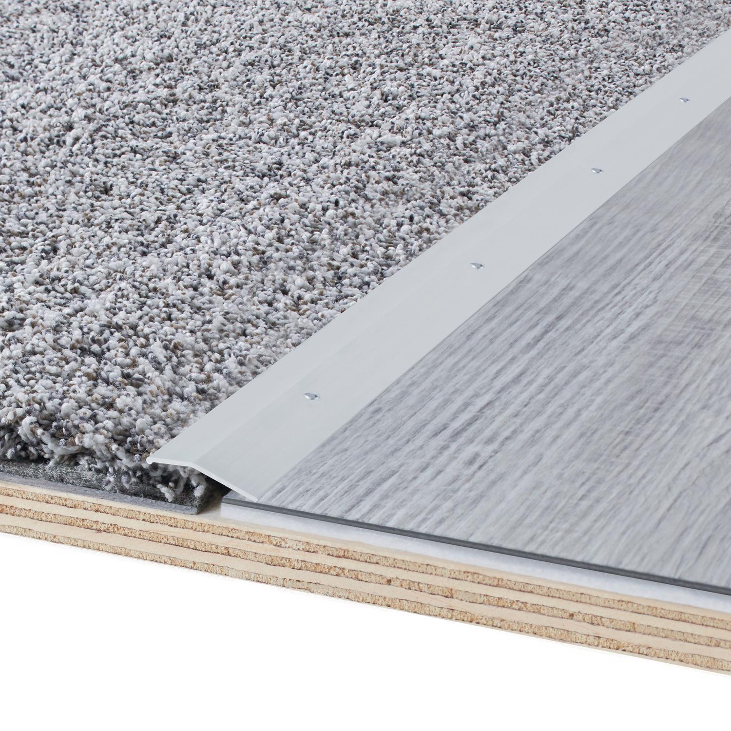 M-D Building Products 0.3 in. H X 1.38 in. W X 72 in. L Polished Silver Aluminum Carpet Trim