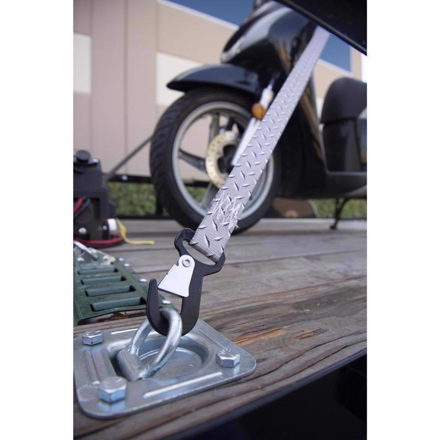 Keeper 1.25 in. W X 8 ft. L Gray Tie Down w/Ratchet 1000 lb 2 pk