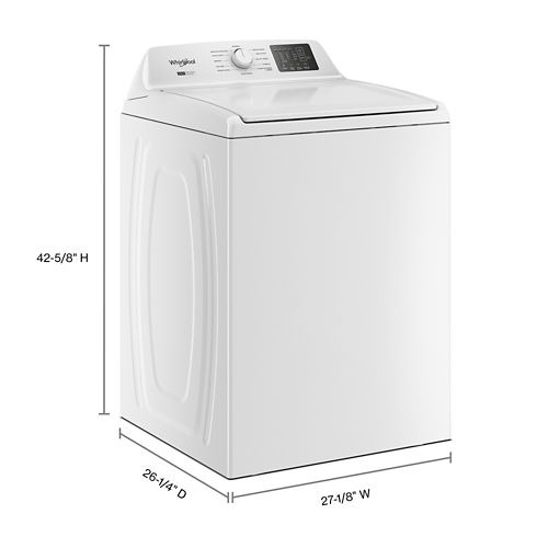 Whirlpool 4.8 - 4.9 Cu. Ft. Whirlpool  Top Load Washer with 2-in-1 Removable Agitator. -White (WTW4107SW)