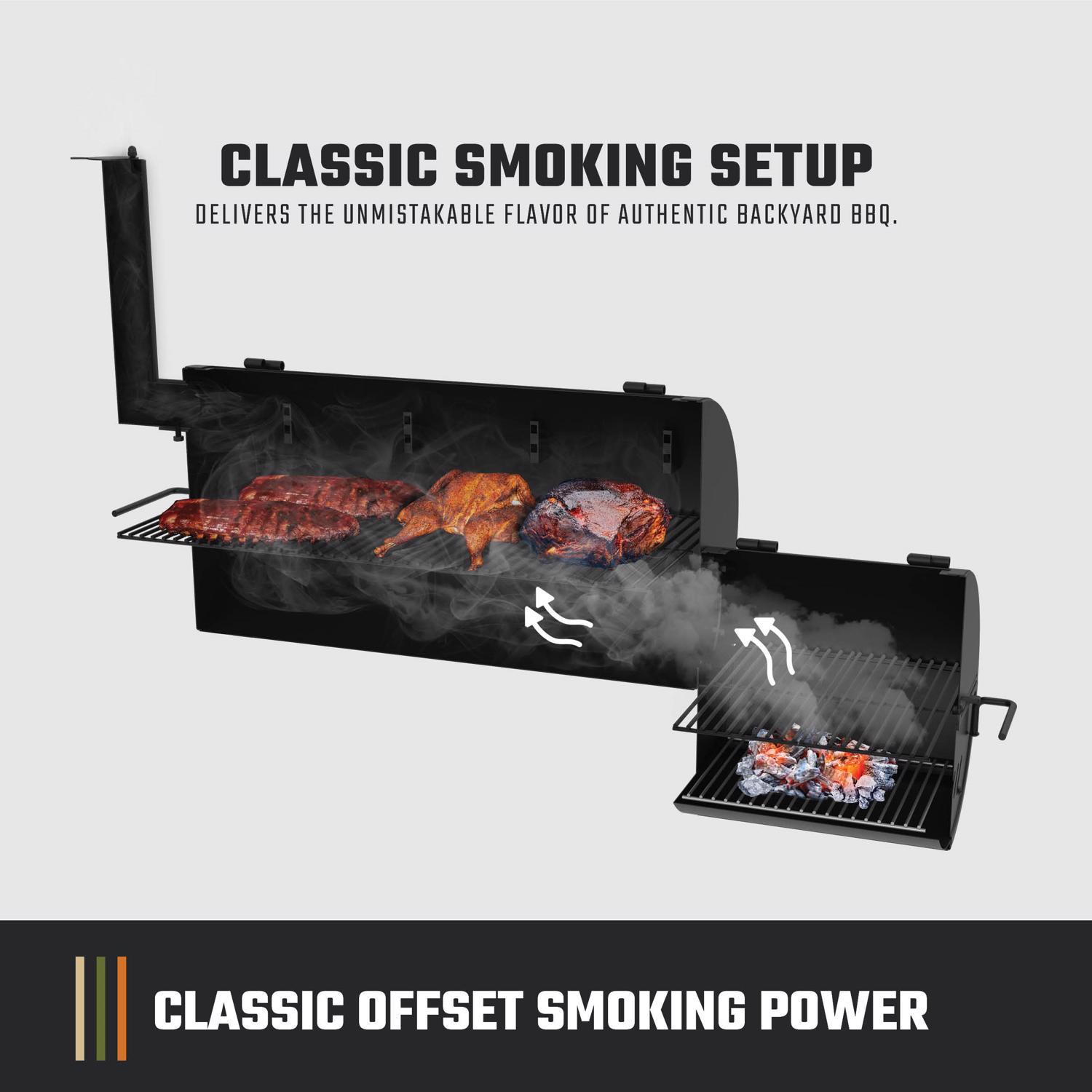 Oklahoma Joe's Highland Charcoal/Wood Offset Smoker Black