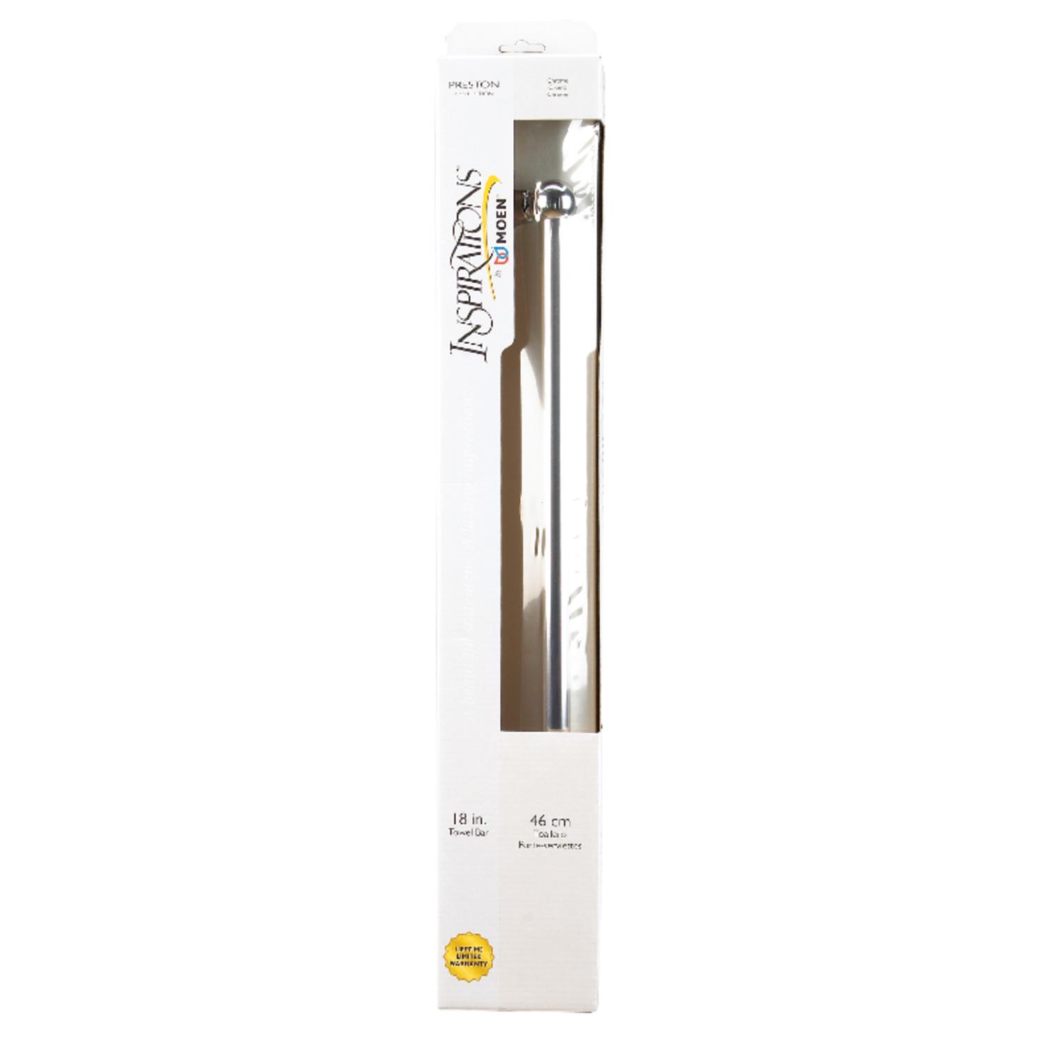 Moen Preston Chrome Towel Bar 18 in. L Zinc