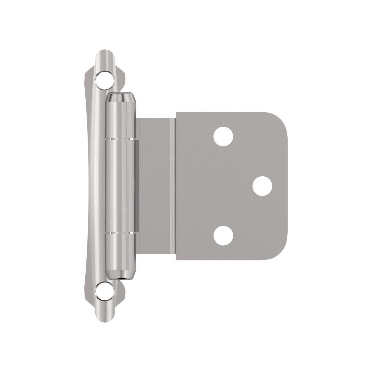 Amerock 2.12 in. W X 2.75 in. L Polished Chrome Silver Steel Self-Closing Hinge 2 pk