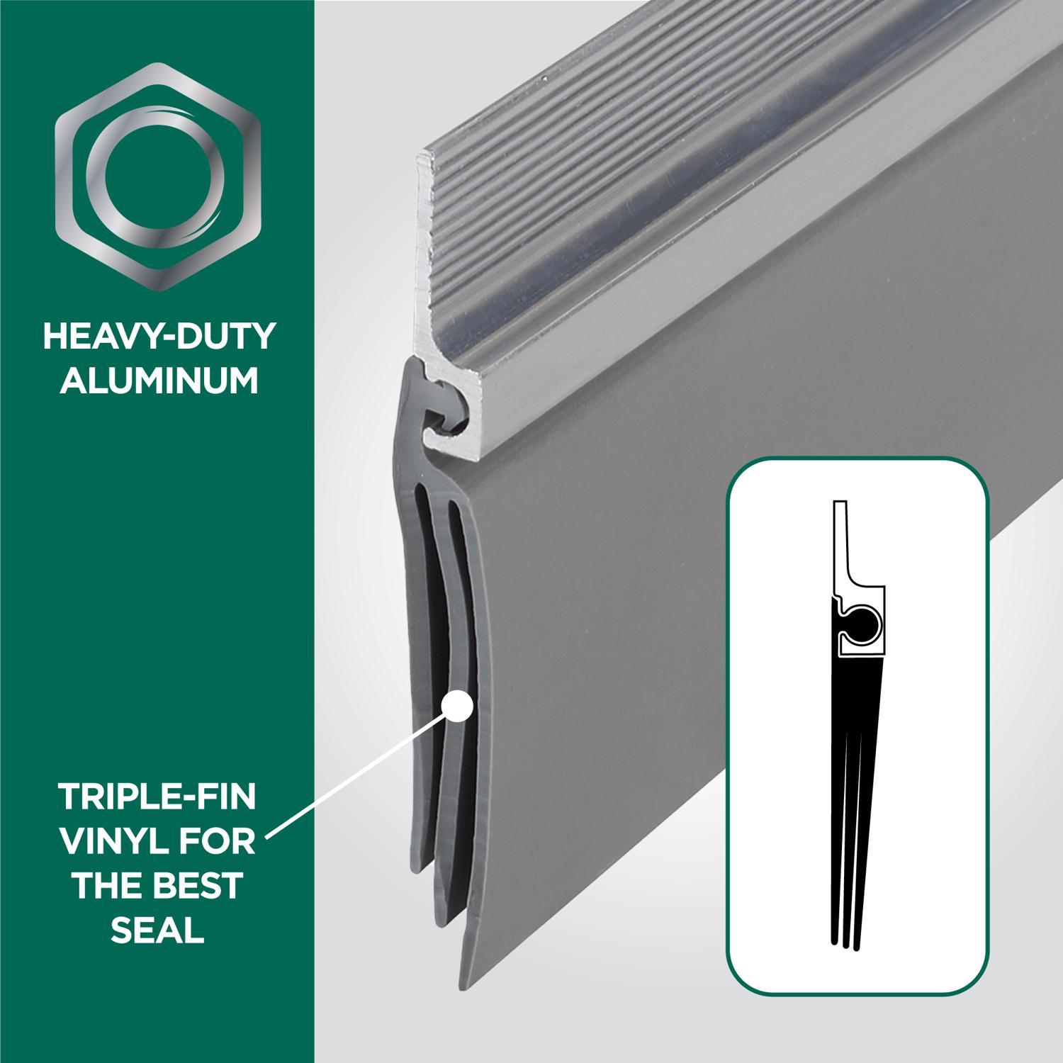 M-D Building Products CINCH Silver Aluminum/Vinyl Weatherstrip For Doors 36 in. L X 2 in.