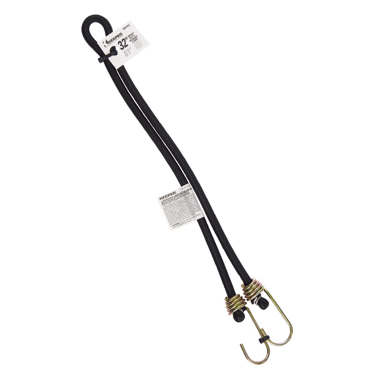 Keeper Black Bungee Cord 32 in. L X 0.374 in. 1 pk