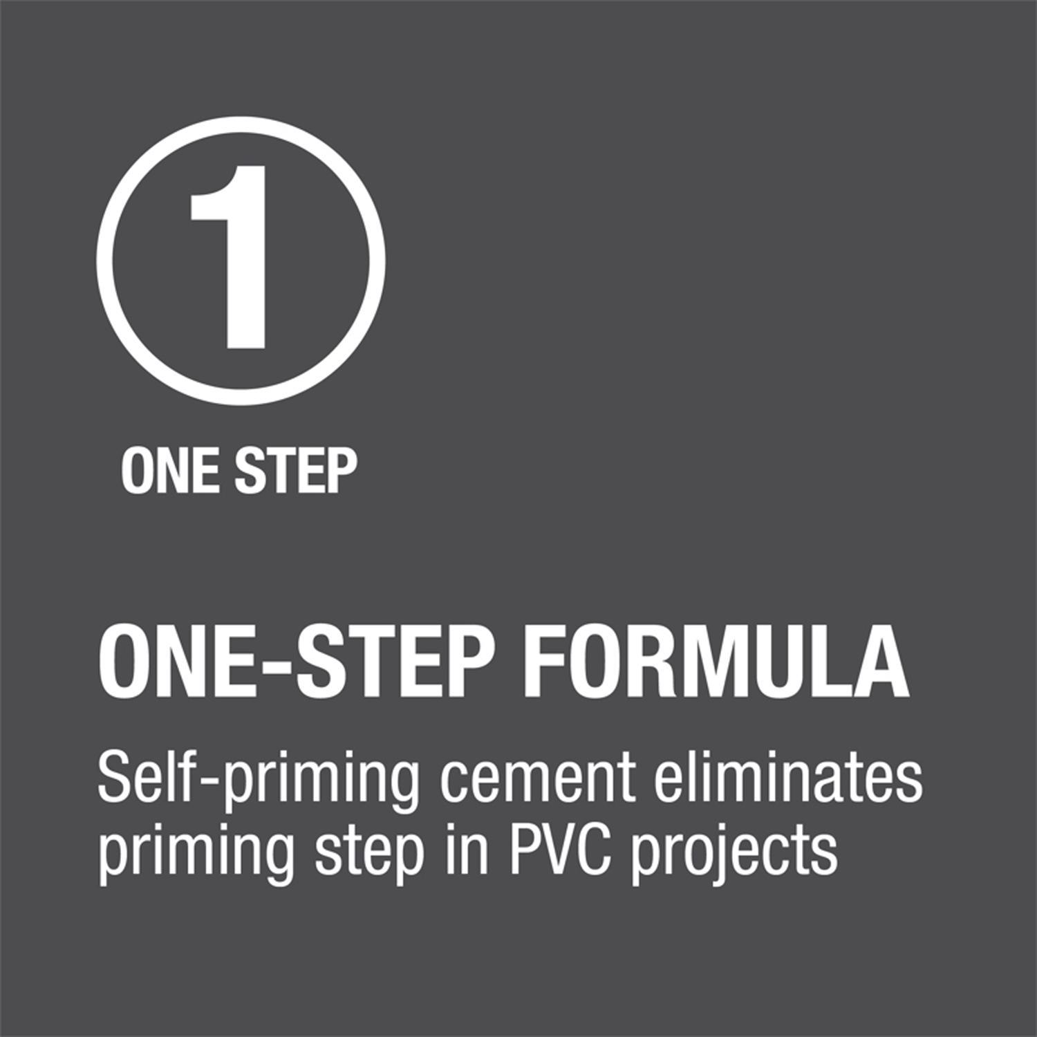 Oatey Fusion Single Step Clear Cement For Medium PVC 4 oz