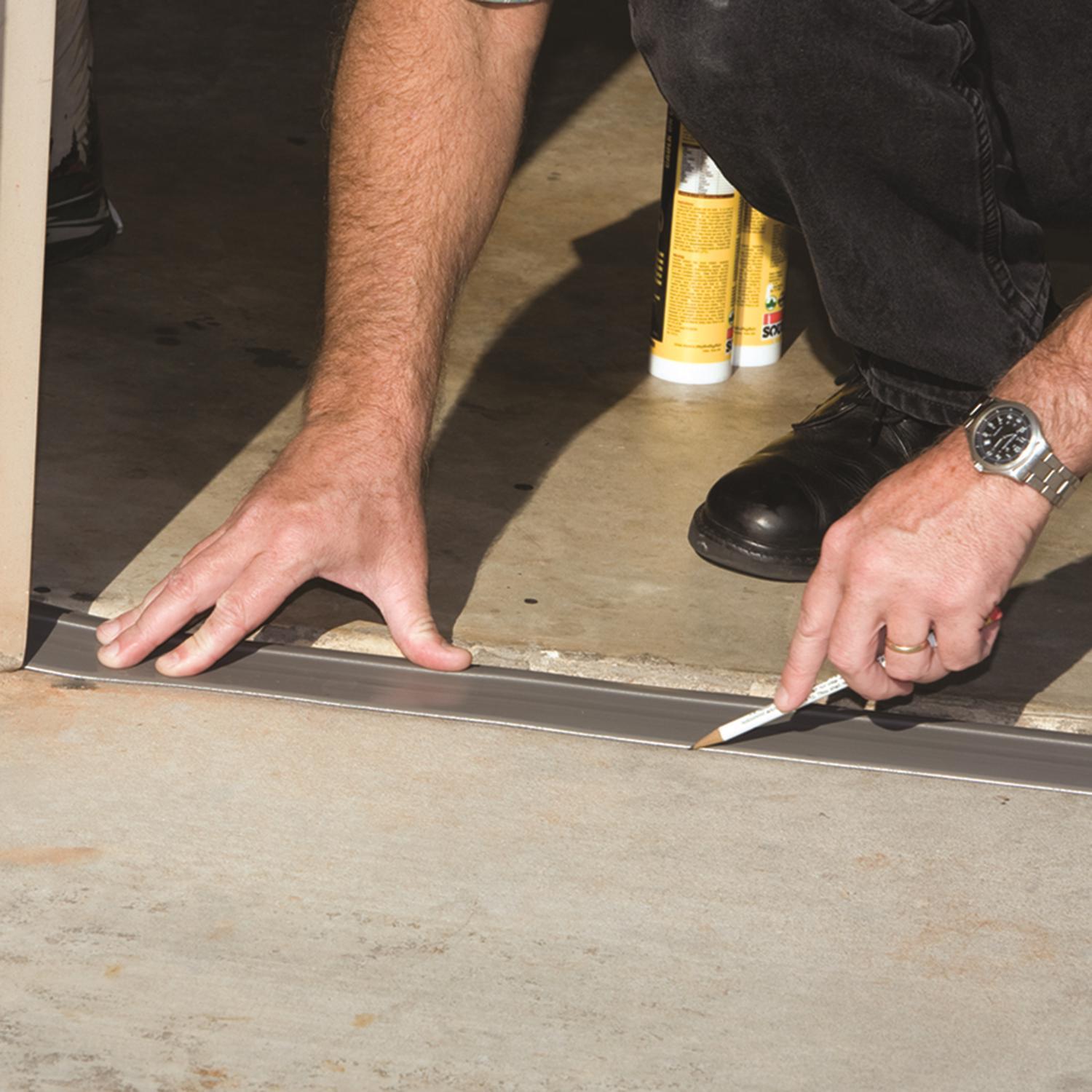 M-D Building Products Gray Vinyl Threshold For Garage Doors 120 in. L X 0.5 in.