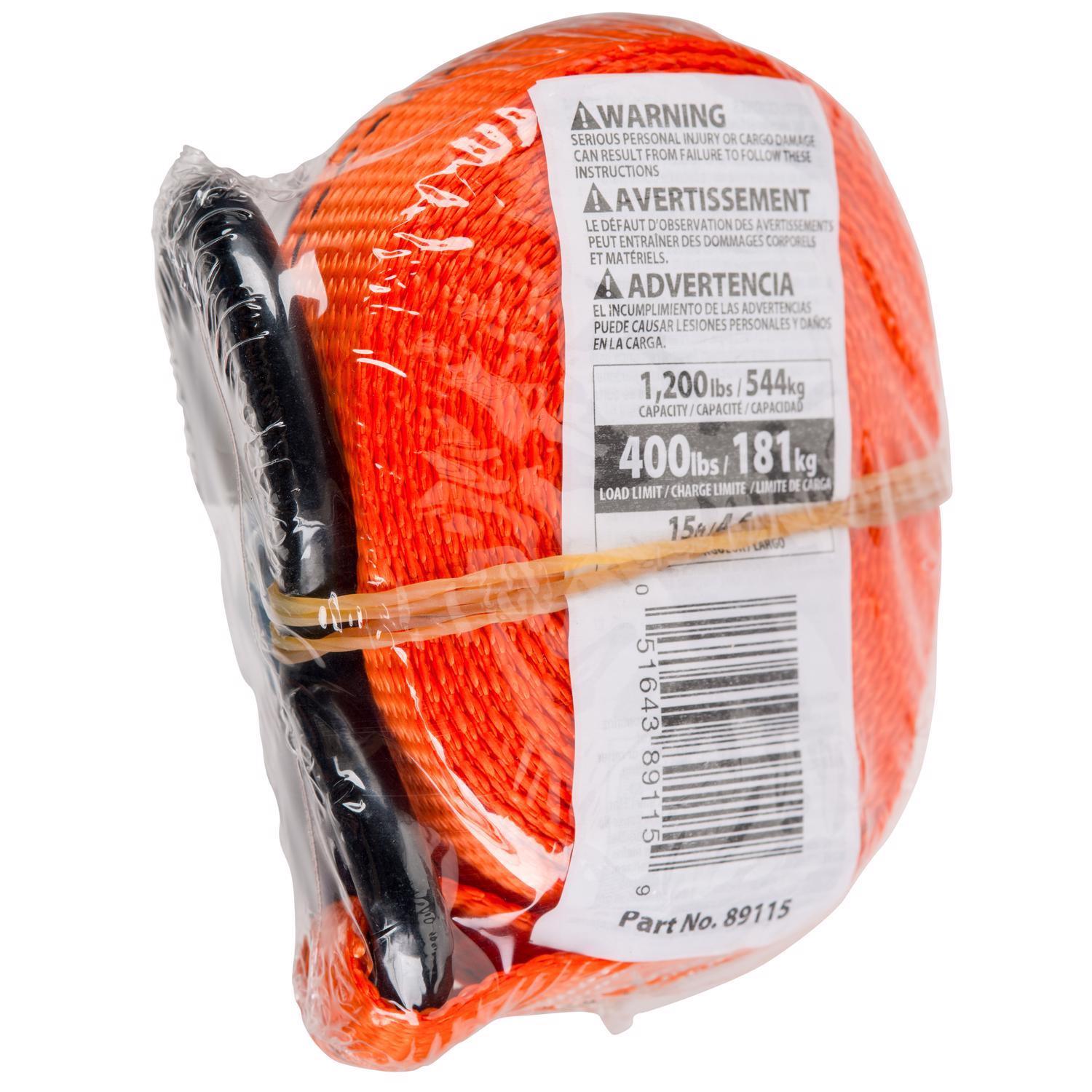 Keeper 1 in. W X 15 ft. L Orange Tie Down 400 lb 1 pk