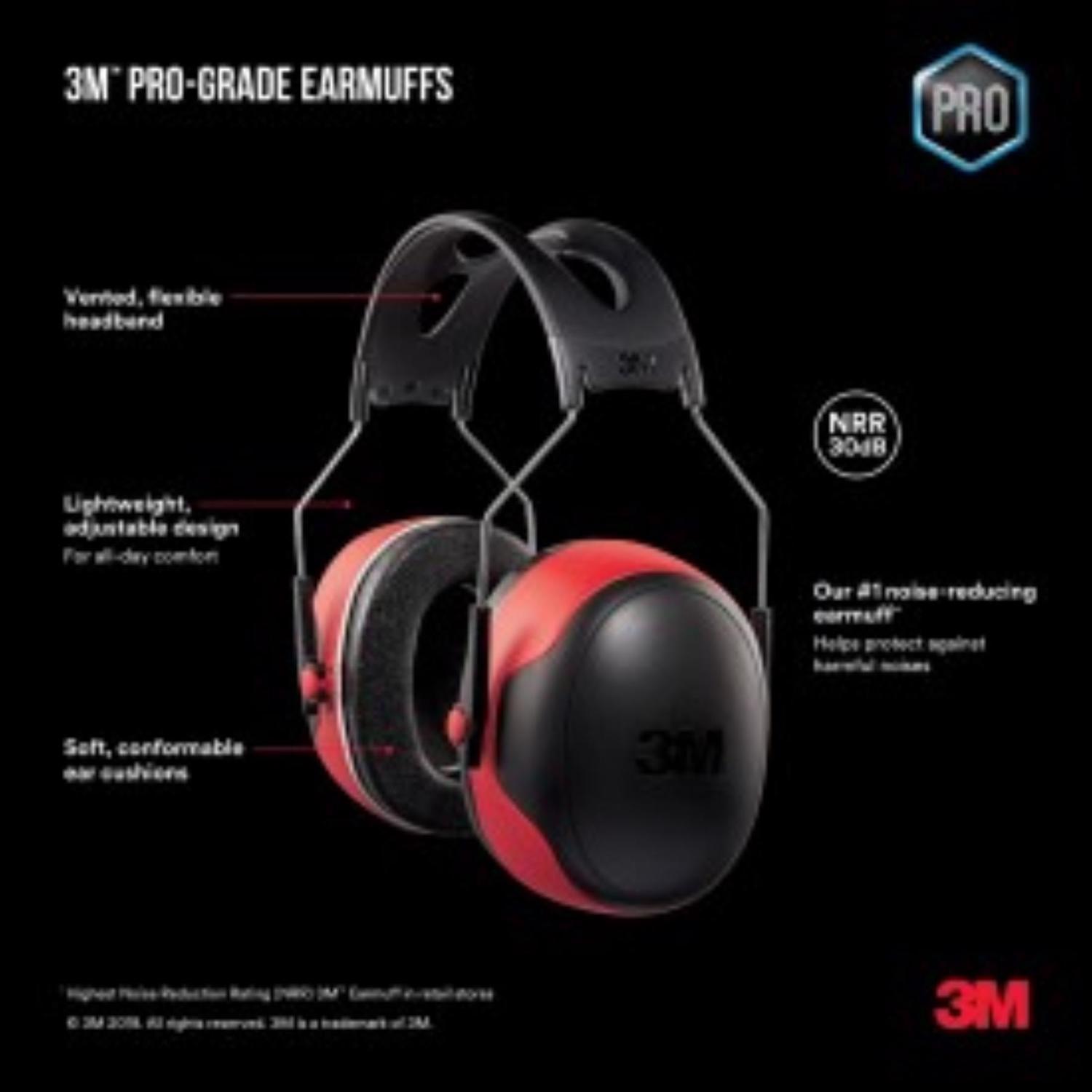 3M Pro-Grade 30 dB Steel Earmuffs Mulit-Colored 1 pair