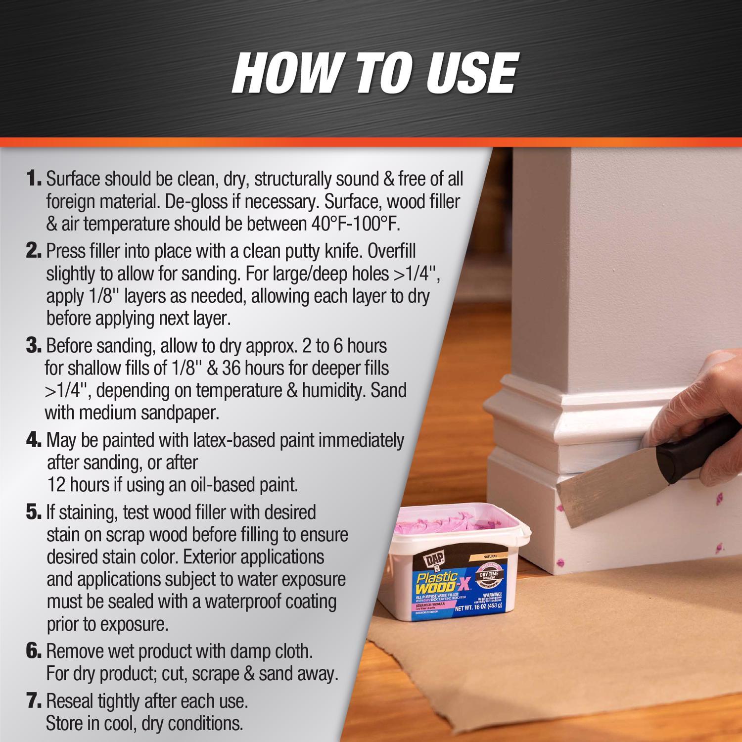 DAP Plastic Wood-X Natural Wood Filler 16 oz