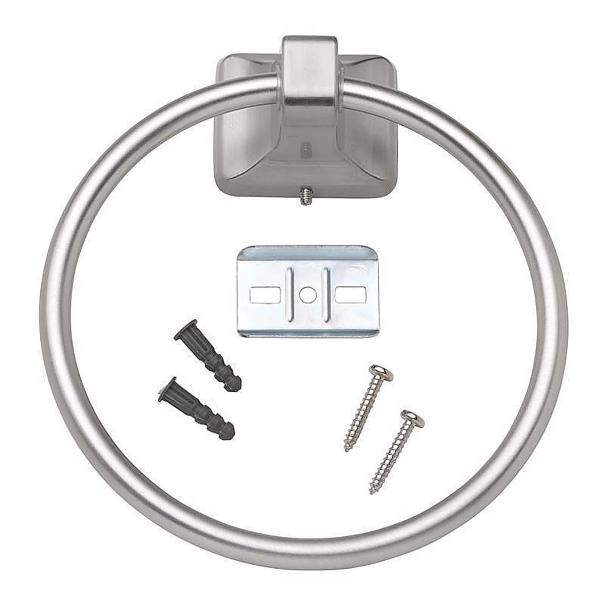 Oakbrook Brushed Nickel Die‑cast Zinc Towel Ring