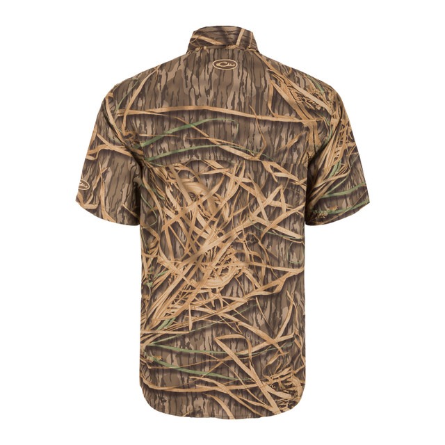 Drake 8-Shot Short Sleeve Flyweight Shirt Shadow Grass S