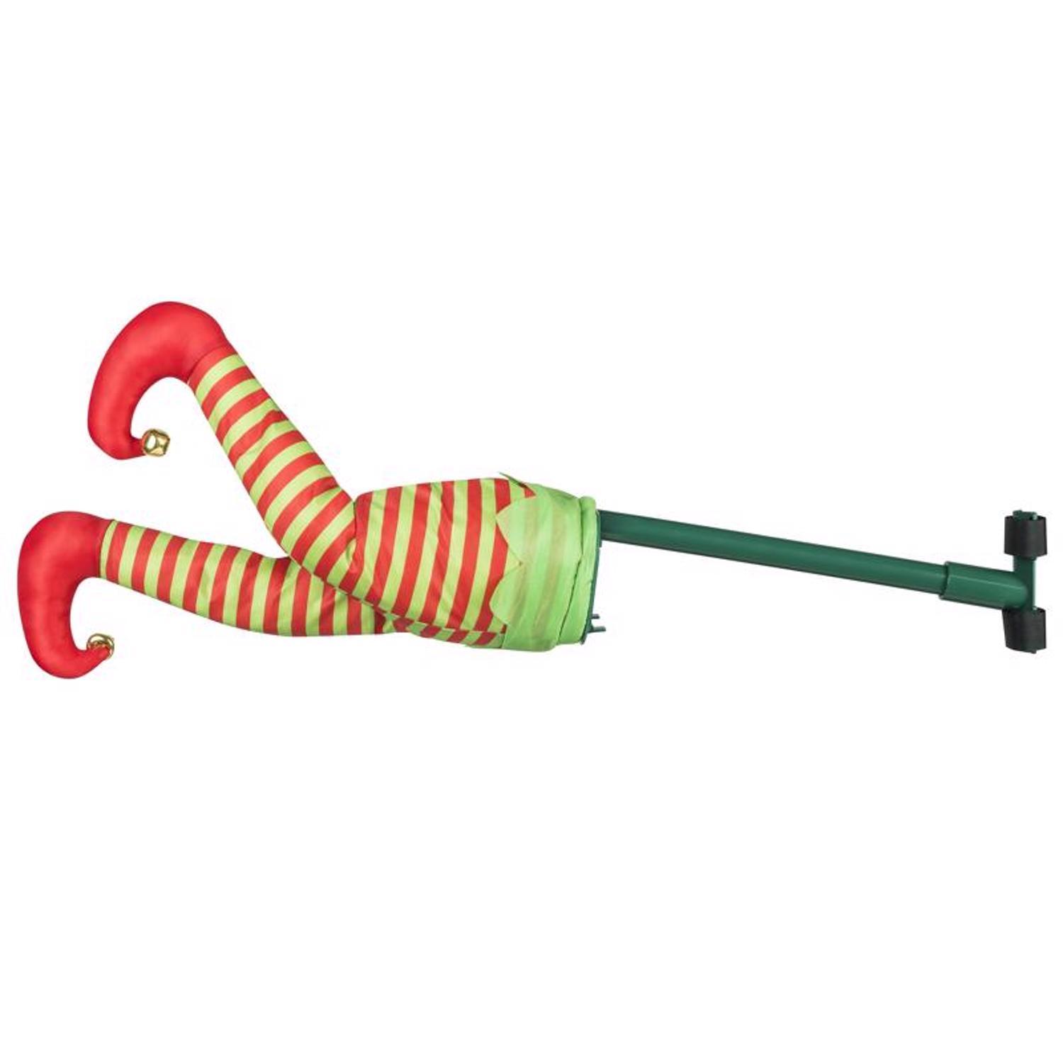 Mr. Christmas Green/Red Elf Kickers Indoor Christmas Decor 6.4 in.