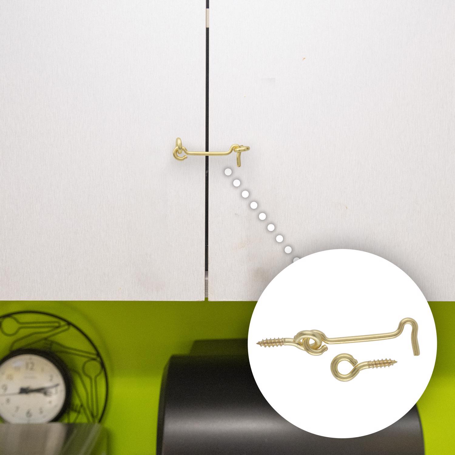 Ace Small Polished Brass Green Brass 2.5 in. L Hook and Eye 2 pk