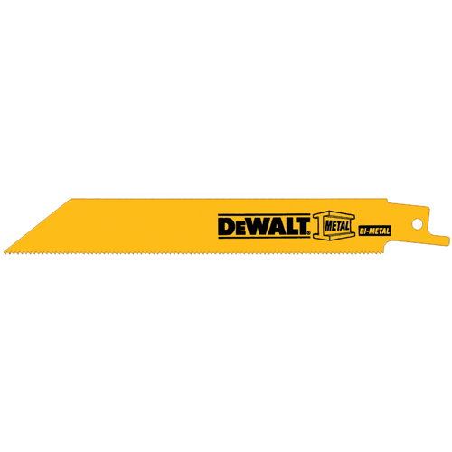 Dewalt 6" 18 TPI Straight Back Bi-Metal Reciprocating Blade