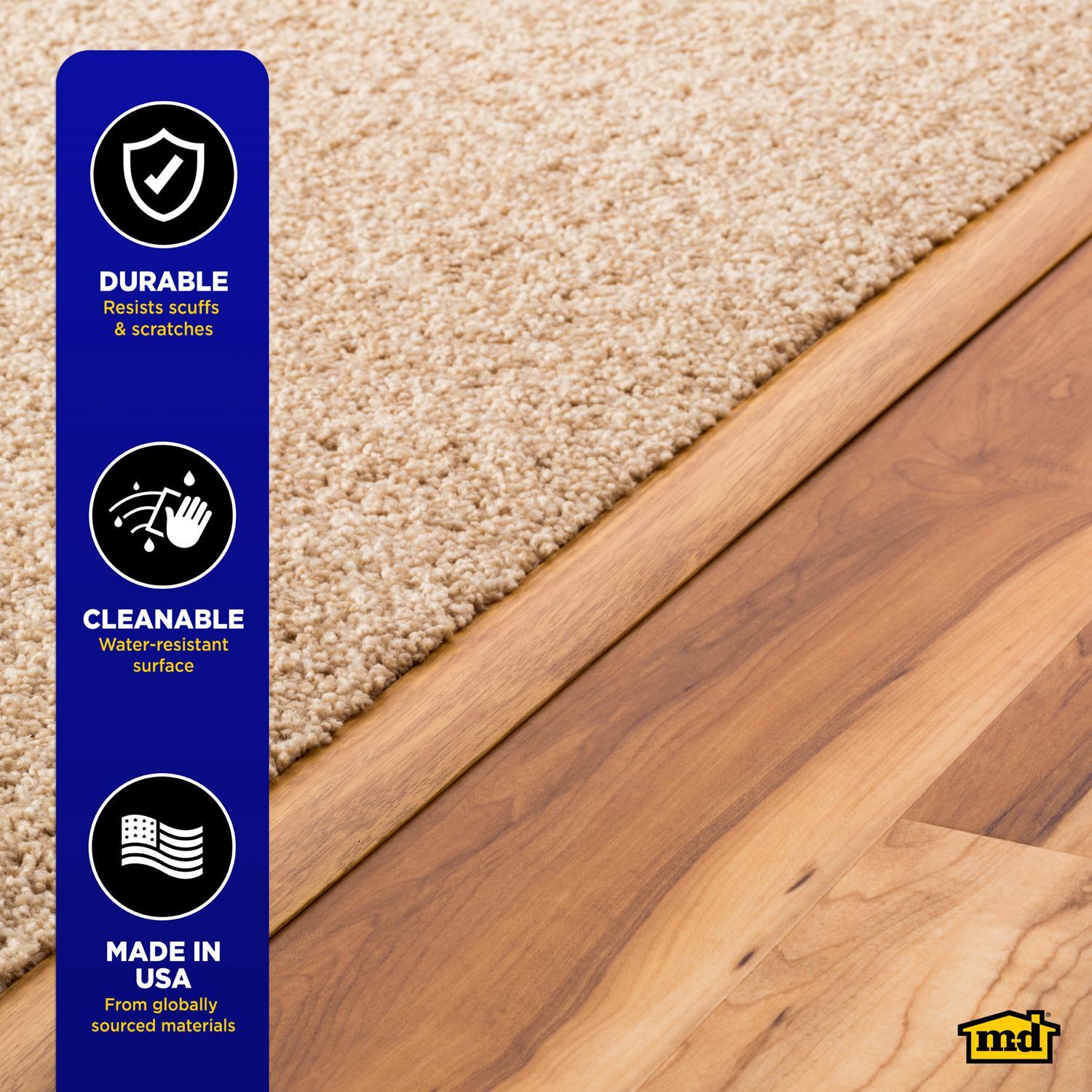 M-D Building Products METAL DECOR 0.5 in. H X 1.5 in. W X 36 in. L Oak Aluminum Floor Transition