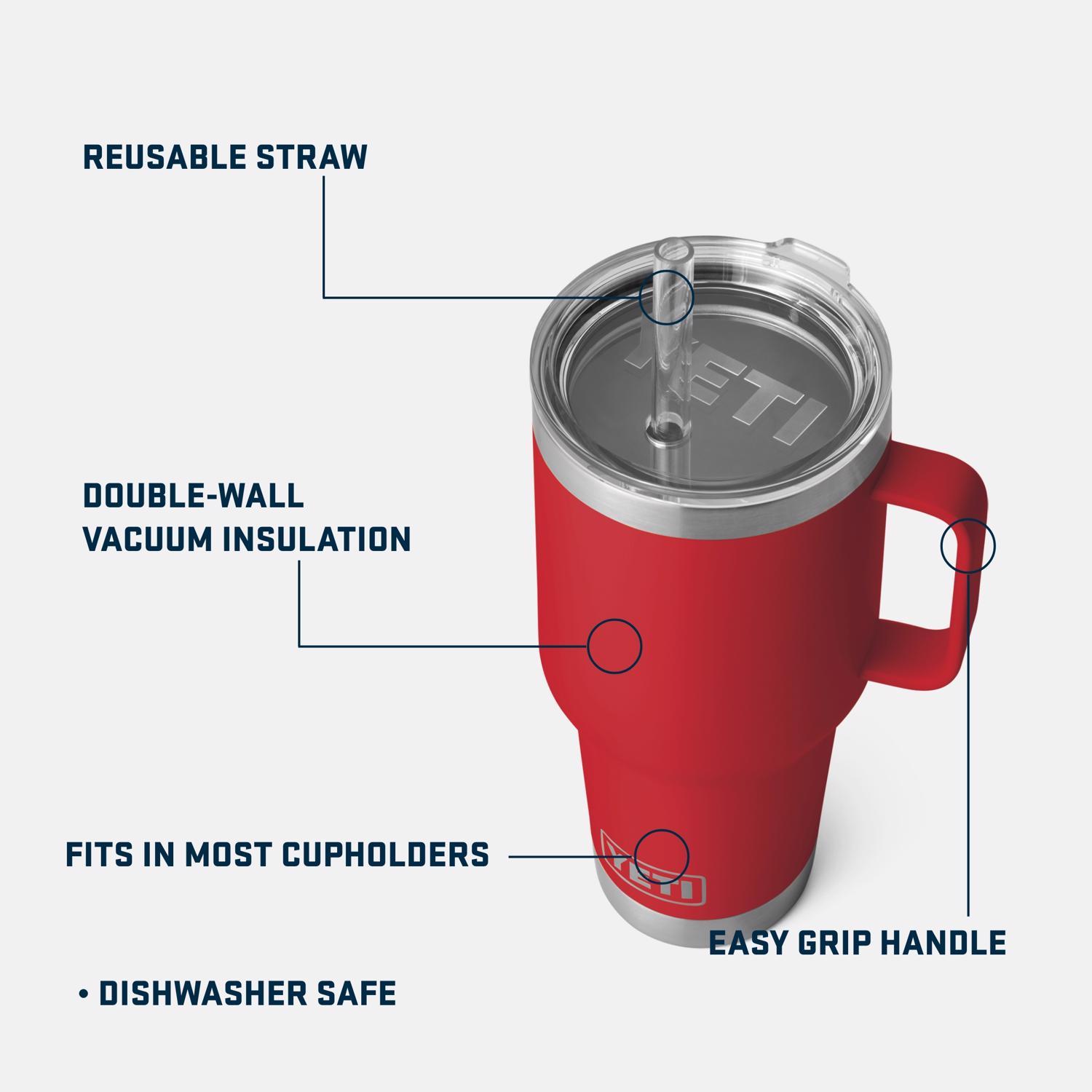YETI Rambler 35 oz Rescue Red BPA Free Straw Mug