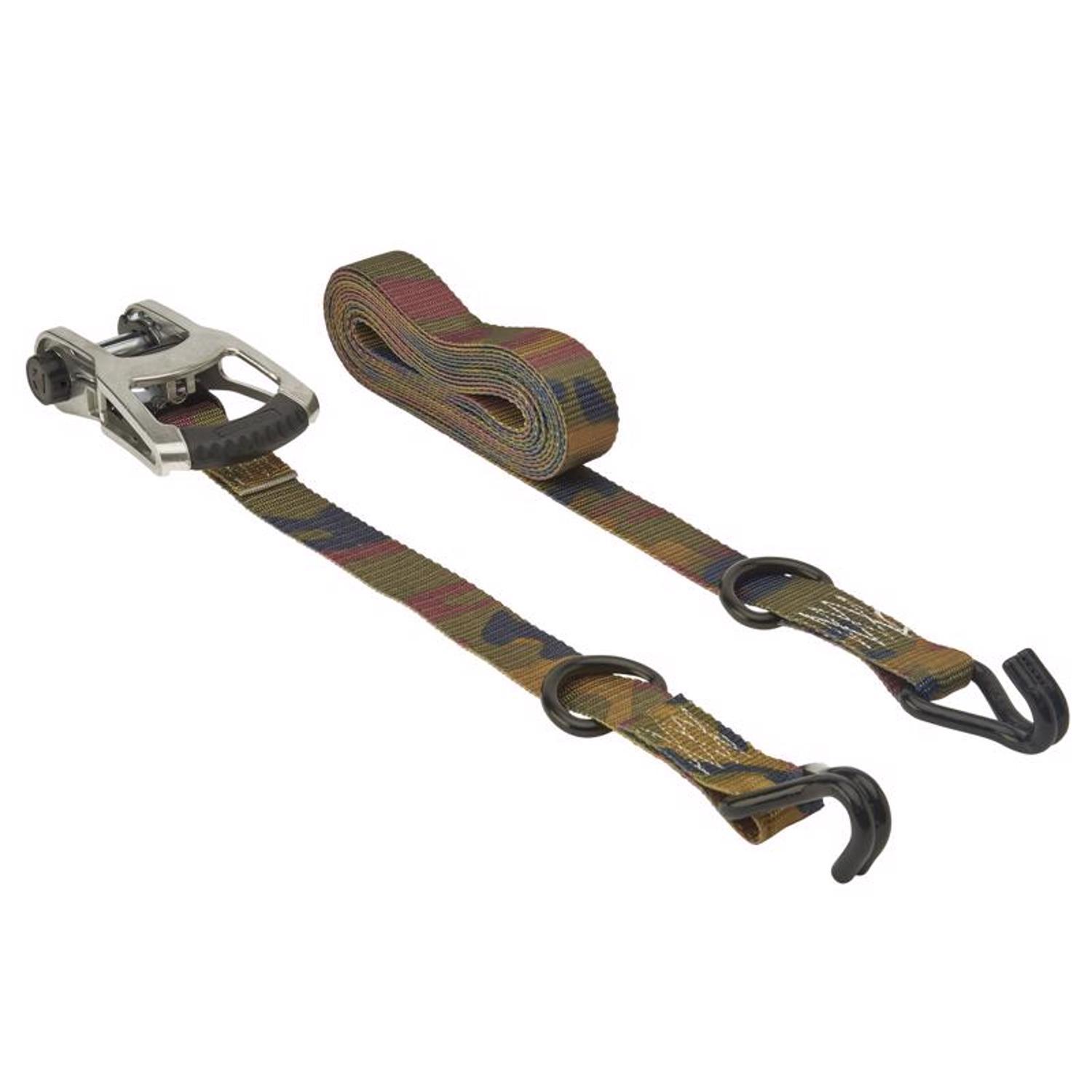 Keeper 1.25 in. W X 16 ft. L Camo Tie Down w/Ratchet 1000 lb 2 pk